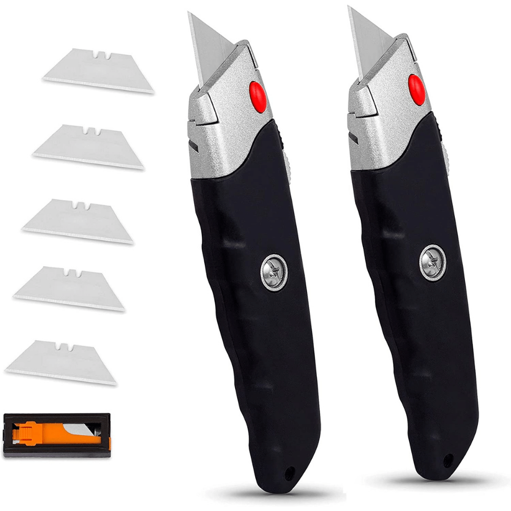 REXBETI 6 Pack Retractable Folding Utility Knife